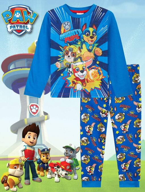 PAW Patrol Pyjama Enfant Garcon Pat Patrouille, Ensembles de Pyjama Garçon Marcus Chase – Image 6