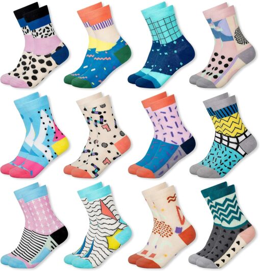 MC.TAM Chaussettes Colorées Garçon Basses Hautes Lot de 12 90% Coton – Image 11