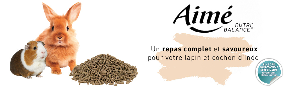 croquettes lapin, croquettes cochon d'inde, alimentation lapin, nourriture cochon d'inde