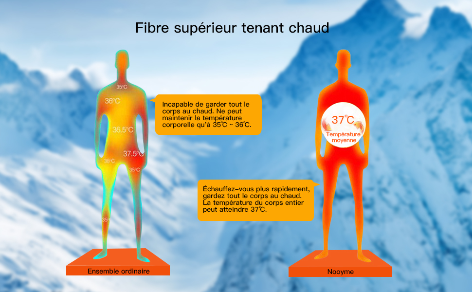 NOOYME Sous vetement thermique femme