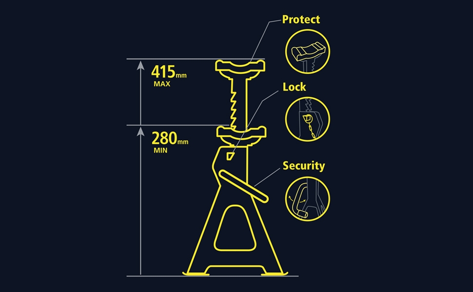 chandelles de levage 2T; chandelles 2 tonnes; chandelles 200kg; chandelles 41,5 cm;40 cm; levage