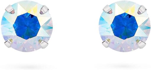 DTPsilver - Boucles d'oreilles/Clous en Argent Fin 925 et Cristaux de Swarovski® Elements Ronds - Diamètre: 6 mm - Choix de – Image 47