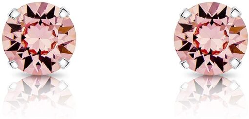 DTPsilver - Boucles d'oreilles/Clous en Argent Fin 925 et Cristaux de Swarovski® Elements Ronds - Diamètre: 6 mm - Choix de – Image 88