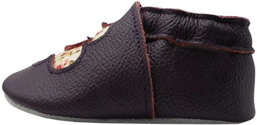 YIHAKIDS Bébé Filles Garçons Chaussures Cuir Souple Enfant Chaussons Cuir Doux Chaussures Premiers Pas – Image 35