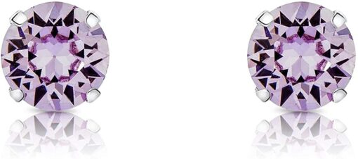 DTPsilver - Boucles d'oreilles/Clous en Argent Fin 925 et Cristaux de Swarovski® Elements Ronds - Diamètre: 6 mm - Choix de – Image 15