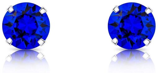 DTPsilver - Boucles d'oreilles/Clous en Argent Fin 925 et Cristaux de Swarovski® Elements Ronds - Diamètre: 6 mm - Choix de – Image 3