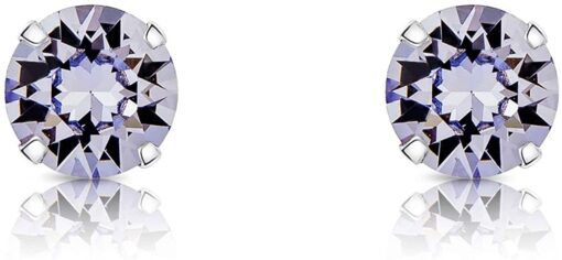 DTPsilver - Boucles d'oreilles/Clous en Argent Fin 925 et Cristaux de Swarovski® Elements Ronds - Diamètre: 6 mm - Choix de – Image 56