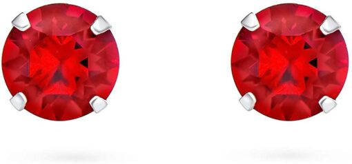 DTPsilver - Boucles d'oreilles/Clous en Argent Fin 925 et Cristaux de Swarovski® Elements Ronds - Diamètre: 6 mm - Choix de – Image 42