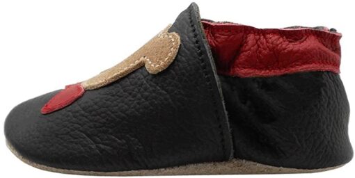 YIHAKIDS Bébé Filles Garçons Chaussures Cuir Souple Enfant Chaussons Cuir Doux Chaussures Premiers Pas – Image 115