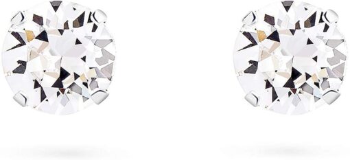 DTPsilver - Boucles d'oreilles/Clous en Argent Fin 925 et Cristaux de Swarovski® Elements Ronds - Diamètre: 6 mm - Choix de – Image 9