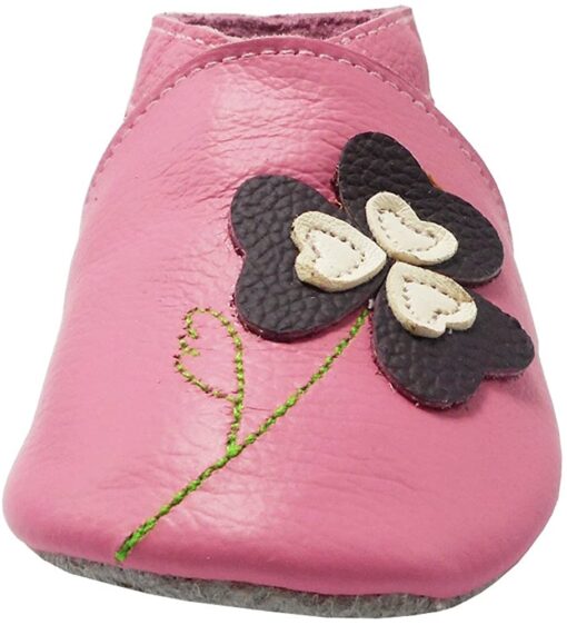 YIHAKIDS Bébé Filles Garçons Chaussures Cuir Souple Enfant Chaussons Cuir Doux Chaussures Premiers Pas – Image 120