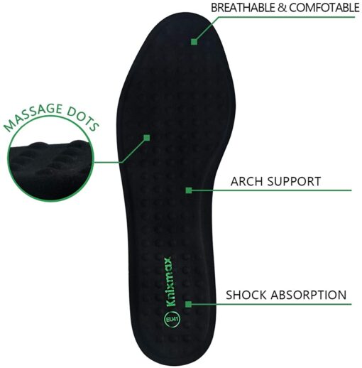 Knixmax Semelles Mémoire de Forme Confort, Semelles de Chaussures Femme et Homme - Superbes Absorption des Chocs et un Amorti – Image 36