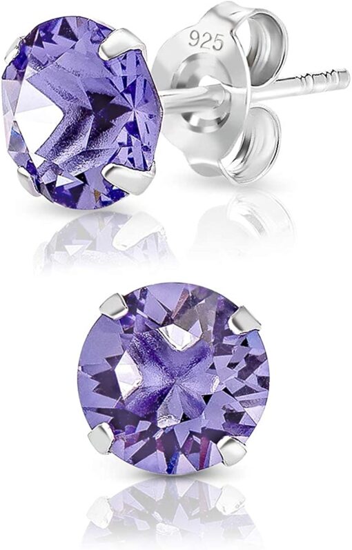 DTPsilver - Boucles d'oreilles/Clous en Argent Fin 925 et Cristaux de Swarovski® Elements Ronds - Diamètre: 6 mm - Choix de – Image 74