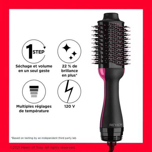 Sèche-Cheveux Volumisant Revlon Salon One-Step, Technologie IONIQUE et CÉRAMIQUE, BROSSE OVAL, Cheveux Longs et Mi-Longs, – Image 2