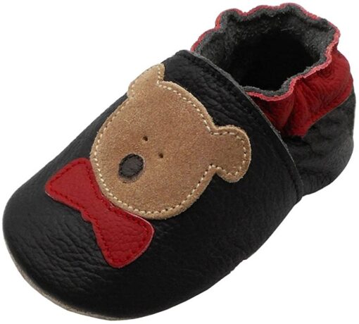 YIHAKIDS Bébé Filles Garçons Chaussures Cuir Souple Enfant Chaussons Cuir Doux Chaussures Premiers Pas – Image 112