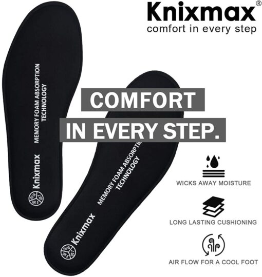 Knixmax Semelles Mémoire de Forme Confort, Semelles de Chaussures Femme et Homme - Superbes Absorption des Chocs et un Amorti – Image 74