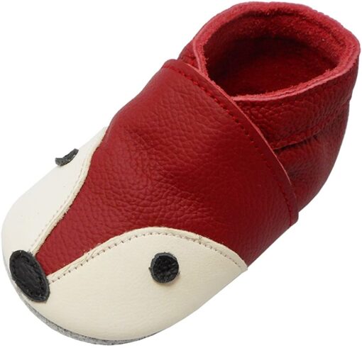 YIHAKIDS Bébé Filles Garçons Chaussures Cuir Souple Enfant Chaussons Cuir Doux Chaussures Premiers Pas