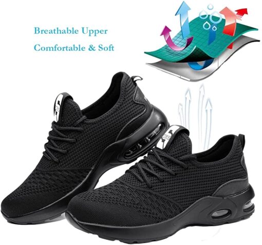 Fadezar Chaussure de Securité S3 Homme Femme Legere Baskets Securite Chaussure de Travail Vec Embout de Protection en Acier – Image 16