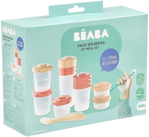 BÉABA, Lot de 12 Portions Conservation et 2 Cuillères Silicone, Clip, Pots empilables et clipsables, 100% hermétique, – Image 10