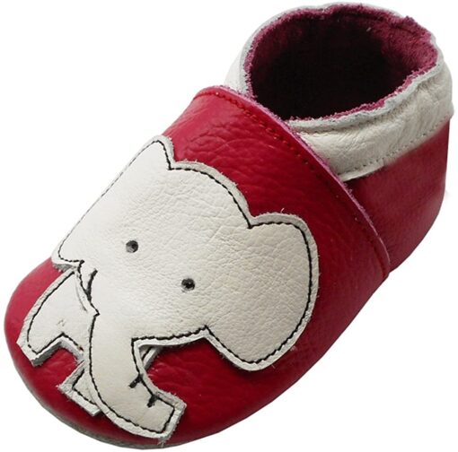 YIHAKIDS Bébé Filles Garçons Chaussures Cuir Souple Enfant Chaussons Cuir Doux Chaussures Premiers Pas – Image 12