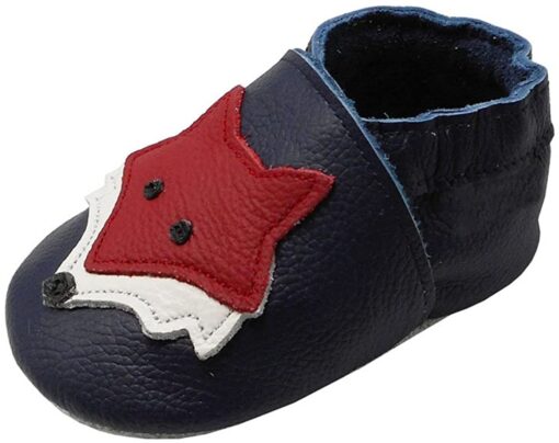 YIHAKIDS Bébé Filles Garçons Chaussures Cuir Souple Enfant Chaussons Cuir Doux Chaussures Premiers Pas – Image 17