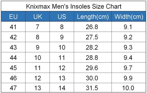 Knixmax Semelles Mémoire de Forme Confort, Semelles de Chaussures Femme et Homme - Superbes Absorption des Chocs et un Amorti – Image 31