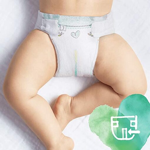 Pampers Couches Harmonie Taille 1 (2-5kg) 0% de compromis, 100% d'absorption, Ingrédients d'origine végétale, – Image 28