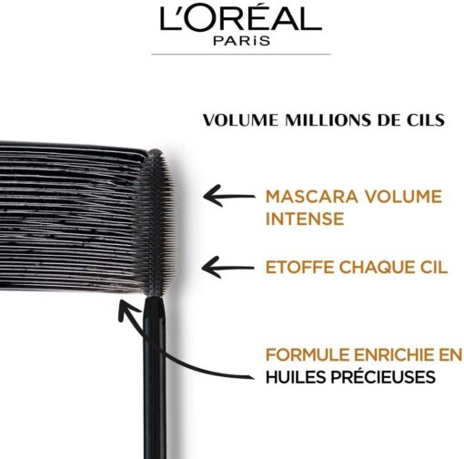 L'Oréal Paris - Mascara Volume Millions de Cils - Baume Noir - 8,9 ml – Image 20