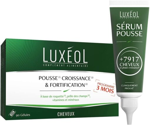 Luxéol Pousse Croissance & Fortification 1 Mois, Favorise la Pousse des Cheveux, Complément Alimentaire, 30 Gélules – Image 18