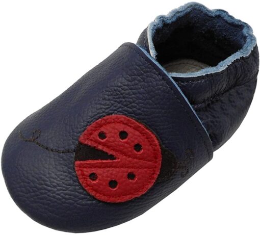 YIHAKIDS Bébé Filles Garçons Chaussures Cuir Souple Enfant Chaussons Cuir Doux Chaussures Premiers Pas – Image 77