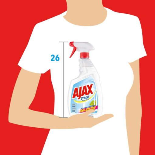 AJAX - Produit Nettoyant Vitres Ajax Cristal Spray - Pour des Vitres 100 % Sans Traces - Nouvelle Formule 98 % Biodégradable - – Image 7