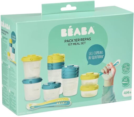 BÉABA, Lot de 12 Portions Conservation et 2 Cuillères Silicone, Clip, Pots empilables et clipsables, 100% hermétique, – Image 18