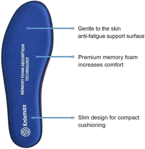 Knixmax Semelles Mémoire de Forme Confort, Semelles de Chaussures Femme et Homme - Superbes Absorption des Chocs et un Amorti – Image 28