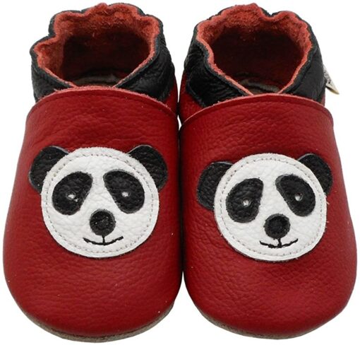 YIHAKIDS Bébé Filles Garçons Chaussures Cuir Souple Enfant Chaussons Cuir Doux Chaussures Premiers Pas – Image 53