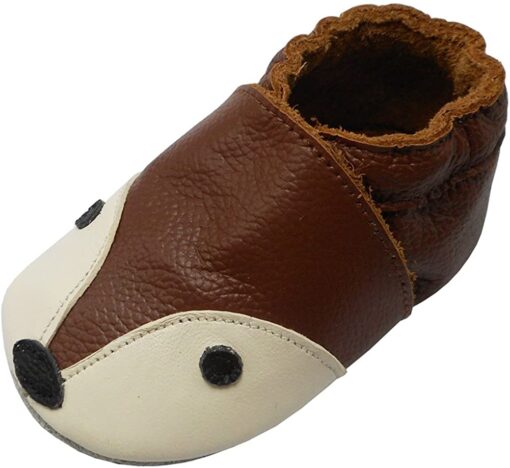 YIHAKIDS Bébé Filles Garçons Chaussures Cuir Souple Enfant Chaussons Cuir Doux Chaussures Premiers Pas – Image 7