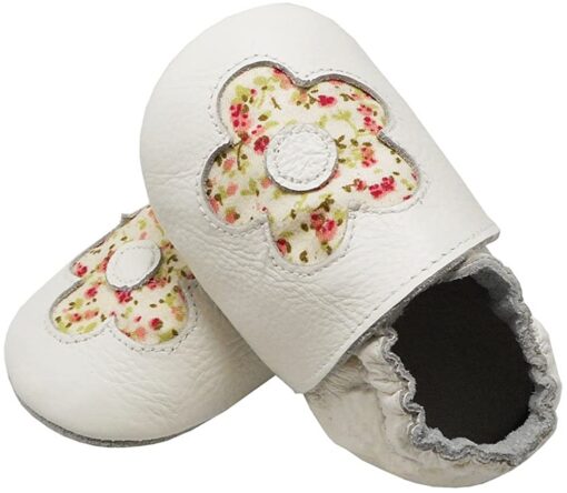 YIHAKIDS Bébé Filles Garçons Chaussures Cuir Souple Enfant Chaussons Cuir Doux Chaussures Premiers Pas – Image 98