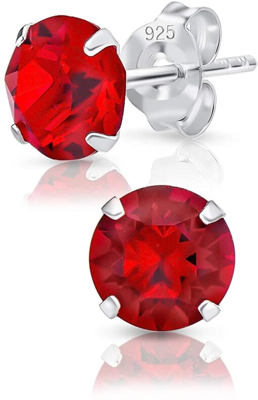 DTPsilver - Boucles d'oreilles/Clous en Argent Fin 925 et Cristaux de Swarovski® Elements Ronds - Diamètre: 6 mm - Choix de – Image 41