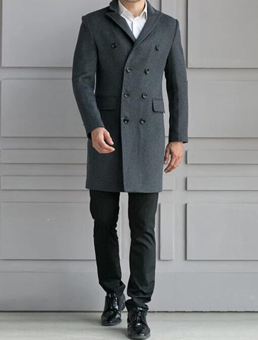 Vogstyle Homme Manteau Parka Laine Slim Classique Trench Mi-Longue Décontractée Duffle-Coats – Image 2