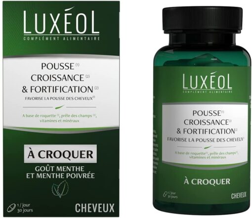 Luxéol Pousse Croissance & Fortification 1 Mois, Favorise la Pousse des Cheveux, Complément Alimentaire, 30 Gélules – Image 12