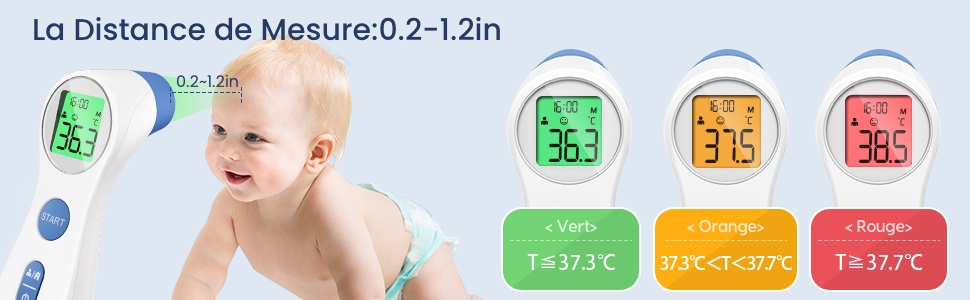 Thermomètre frontal médical pour mesurer la fièvre