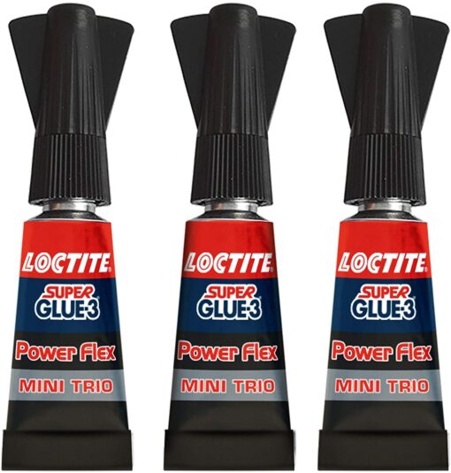 Loctite Super Glue-3 Power Gel Mini dose, colle forte enrichie en caoutchouc, lot de 3 tubes 1 g & Super Glue-3 Précision, – Image 3