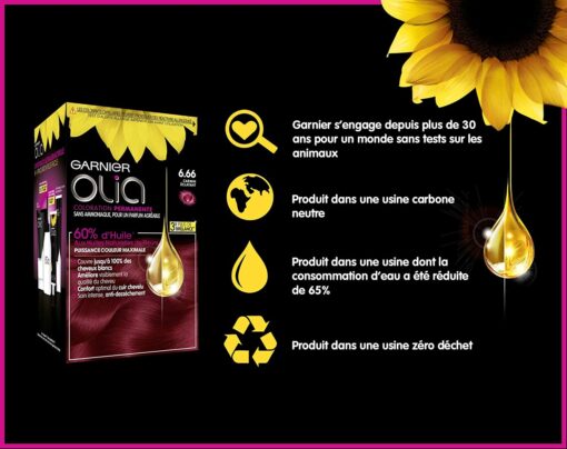 Garnier Olia Coloration Permanente sans Ammoniaque 1.10 Noir Saphir – Image 55