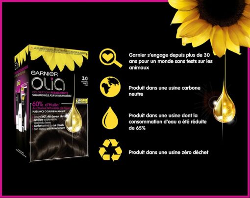 Garnier Olia Coloration Permanente sans Ammoniaque 1.10 Noir Saphir – Image 60