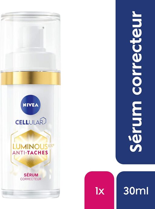 NIVEA Cellular Luminous 630® Soin de Jour Protecteur FPS 50 anti-taches (1 x 40 ml), soin visage enrichi en Acide hyaluronique – Image 8