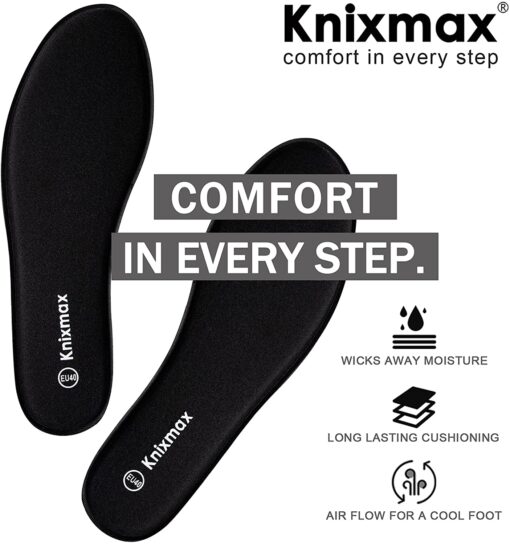 Knixmax Semelles Mémoire de Forme Confort, Semelles de Chaussures Femme et Homme - Superbes Absorption des Chocs et un Amorti – Image 56