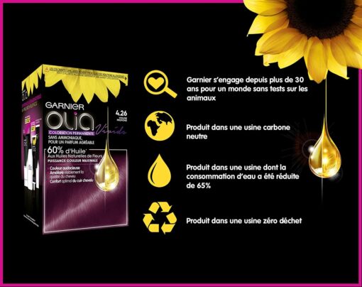 Garnier Olia Coloration Permanente sans Ammoniaque 1.10 Noir Saphir – Image 33