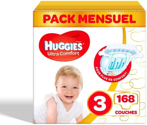 Huggies, Couches bébé Taille 1 (2-5 kg), Nouveau-nés, Unisexe, Avec indicateur d’humidité, Pack 1 mois de consommation, – Image 22