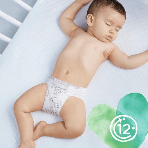 Pampers Couches Harmonie Taille 1 (2-5kg) 0% de compromis, 100% d'absorption, Ingrédients d'origine végétale, – Image 12