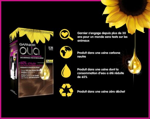 Garnier Olia Coloration Permanente sans Ammoniaque 1.10 Noir Saphir – Image 10