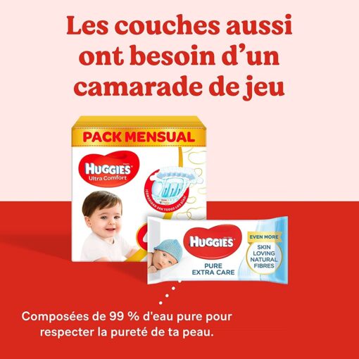 Huggies, Couches bébé Taille 1 (2-5 kg), Nouveau-nés, Unisexe, Avec indicateur d’humidité, Pack 1 mois de consommation, – Image 20